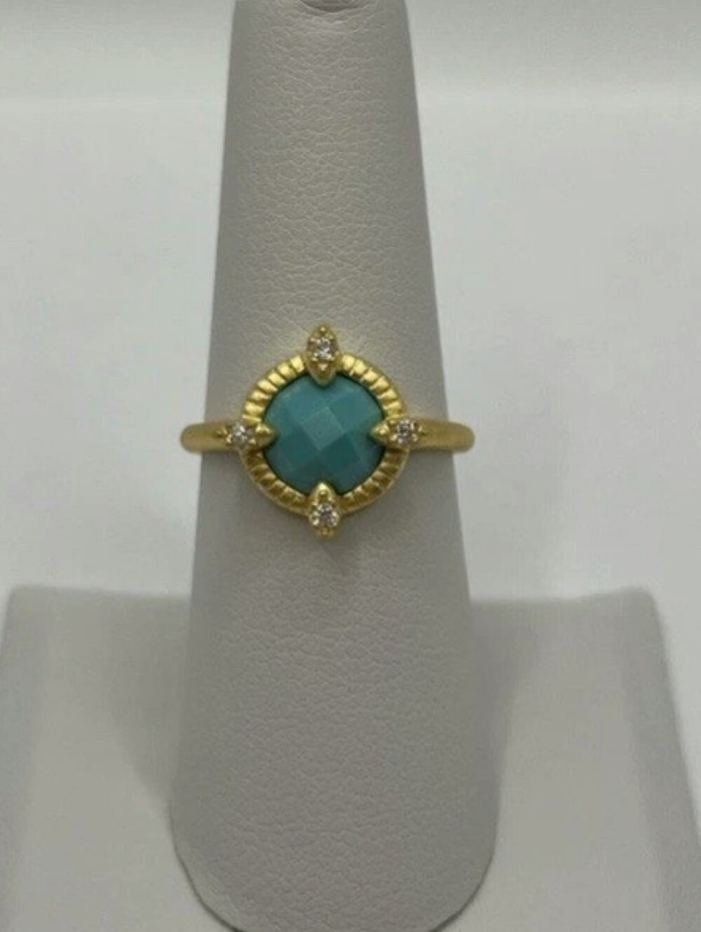 Freida Rothman Amazonian Allure Turquoise Single Stone Cocktail Ring